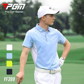 PGM одежда для гольфа мужская футболка с короткими рукавами спортивная ткань эластичная мужская рубашка