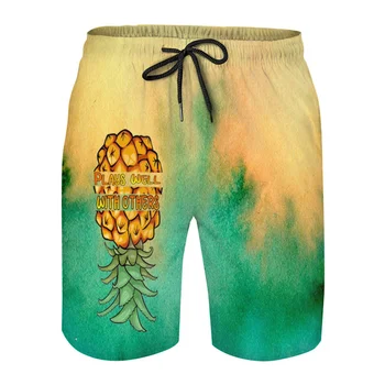 Pinapple Графические шорты Брюки для мужчин Летние повседневные пляжные шорты 3D-печатные y2k Board Шорты Купальник homme 2023 Cool Ice Shorts