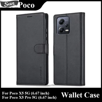 POCO X5 Pro 5G Чехол Flip Magnetic Wallet Чехол для Xiaomi Poco X5 Pro 5G Чехол Кожаный винтажный чехол для телефона для Poco X5 Pro 5G Чехол