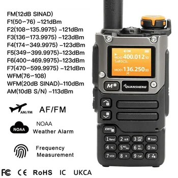 Quansheng UV-K6 Walkie Talkie 5W Air Band Radio Tyep C Charge UHF VHF DTMF FM Scrambler NOAA Беспроводная частота Двустороннее CB-радио
