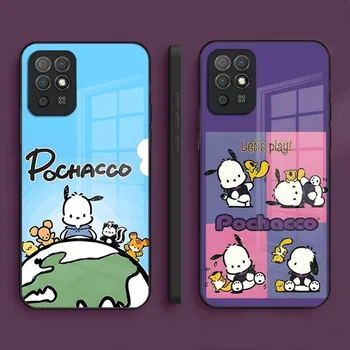 Sanrio Pochacco Чехол для телефона Huawei P40 P30 P50 P20 P9 Smartp Z Pro Plus 2019 2021 и красочная крышка из закаленного стекла