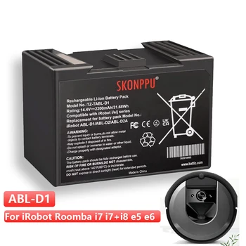Skonppu Аккумулятор для аккумулятора пылесоса iRobot Roomba серий e и i 2200 мАч ABL-D1 Батареи e5 e6 i7 7550 e5 e5152