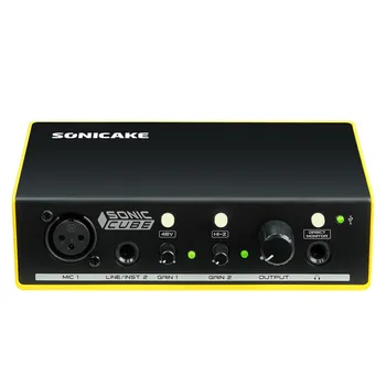 Sonicake Sonic Cube двухканальный профессиональный аудиоинтерфейс высококачественный аналоговый предусилитель для студийной записи Микрофон