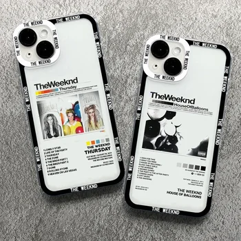 The Weeknd Минималистичный Постер Чехол Для Телефона Для iPhone 15 14 13 12 11 Pro MAX Mini XS X XR SE 8 7 Plus Чехол Прозрачный Funda Coque