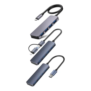 USB C - USB Гнездовой адаптер USB-разветвитель USB Штекер-4 USB Female Преобразователь Адаптер питания