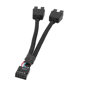 USB-кабель расширения 9-контактный гнездо на двойной 9-контактный кабель-расширитель компьютера 1-2