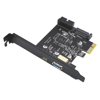 USB3.0 Type C Передний адаптер PCIE с внутренней 19-контактной адаптерной платой RENESAS D720201 высокопроизводительным чипом