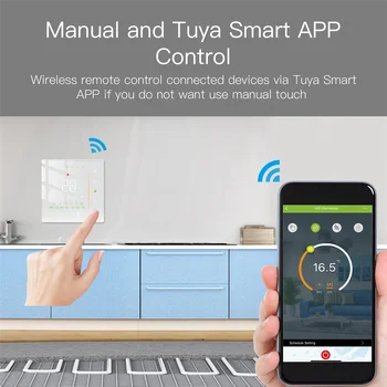 WiFi Термостат нагрева воды Контроль температуры водогрейного котла Tuya Smart APP Control для Alexa Google Voice-White