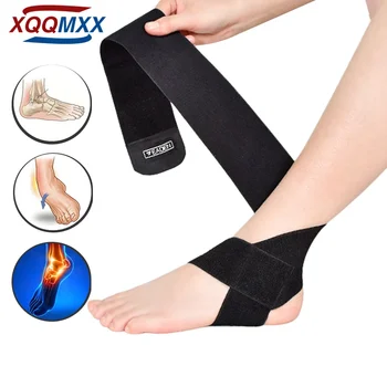 XQQMXX 1 шт. Ультратонкие высокоэластичные бинты для голеностопного сустава Регулируемая поддержка голеностопного сустава для бега, футбола, баскетбола, тенниса, растяжений связок