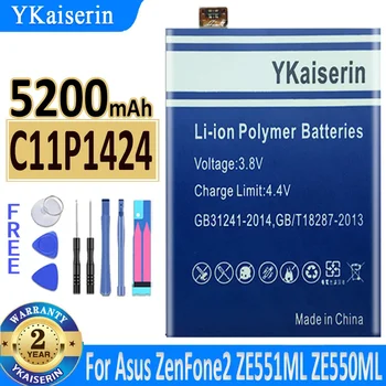 YKaiserin C11P1424 Аккумулятор для Asus ZenFone 2 Z008D ZE551ML ZE550ML Z00AD ZenFone2 5,5 дюйма 5200 мАч Bateria + Инструменты