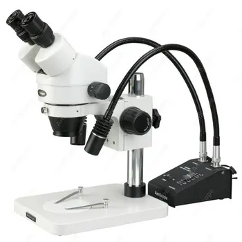  Zoom Power Stereo Microscope - AmScope поставляет 3,5-45X Зум Мощный стерео микроскоп + светодиодные фонари на гусиной шее