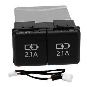 Автомобильное быстрое зарядное устройство Черный ABS Dual USB Автомобильные аксессуары для Toyota Corolla 2020-2022