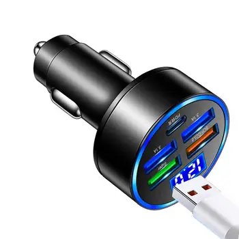 Автомобильное зарядное устройство для телефона Портативное быстрое зарядное USB-зарядное устройство Надежное безопасное зарядное устройство для транспортных средств Аксессуары для салона автомобиля