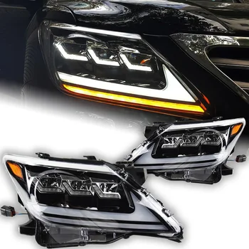 Автомобильные фары для Lexus LX570 Объектив прожектора фар 2007-2015 Динамический сигнал Фара Светодиодные фары DRL Автомобильный аксессуар