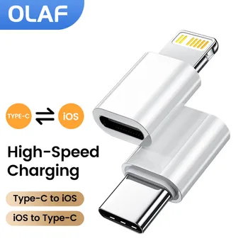Адаптер Type C на Lightning Быстрая зарядка Adaptador Lightning Female to USB C Male Наушники USB C Адаптер USB C для iPhone 14 13