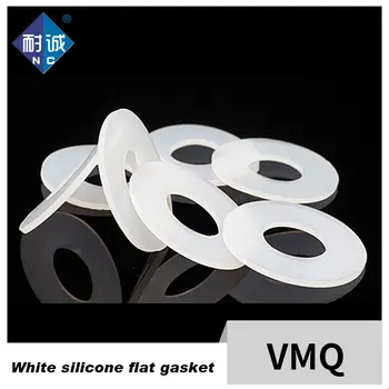  Белая полупрозрачная силиконовая плоская прокладка 20 * 44 * 2 мм Силиконовая резина VMQ Уплотнительное кольцо Шайба Эластичность Термостойкость