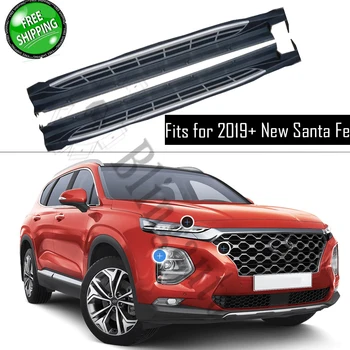 Боковая подножка подходит для Hyundai новый Santa Fe 2019 2020 santafe подножка nerf bar 2шт слева справа Алюминиевая боковая педальная лестница
