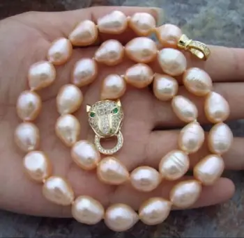 Большое количество 11-13 мм натурального розового жемчужного ожерелья Южно-Китайского моря 18-