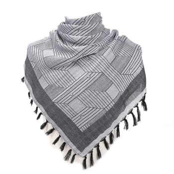 Большой квадратный шарф Унисекс Мода Женщины Мужчины Арабский Шемаг Куфия Палестинский шарф Шаль Обертывание Ветрозащитный хиджаб для Outdoor