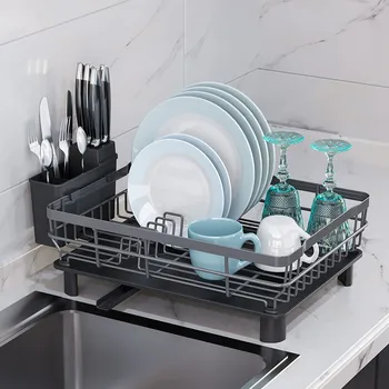  Бытовая столешница Кухонная стойка для хранения Внешний вид Многофункциональная дренажная стойка Миска Посуда И палочки для хранения