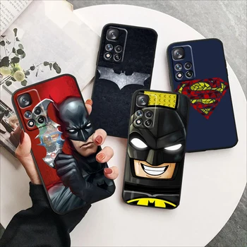 Бэтмен Супермен для Redmi Note 12 Pro Plus 11 11T 10 9 8 Pro Lite Pro Max 5G 4G Силиконовый мягкий черный чехол для телефона