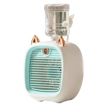 Вентилятор водяного кондиционера, мини-вентилятор, USB-вентилятор, настольный охладитель увлажнения с турбо-спреем