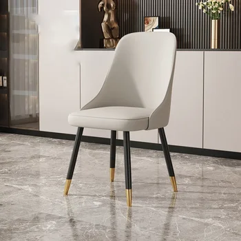  Винтажные кожаные обеденные стулья Relax Минималистичный Funky Vanity Кухонный стул высокого дизайна Роскошный набор стульев Sillas Comedores