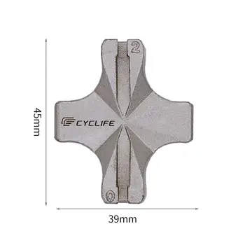 Гаечный ключ для велосипедных спиц Высококачественный серебристый цвет Регулировочный ключ Ударопрочный велосипедный инструмент со спицами Велосипедный инструмент
