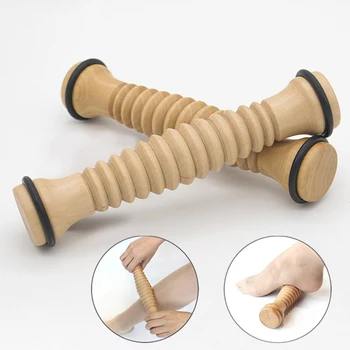  Деревянный ролик для массажа ног для облегчения подошвенного фасциита Инструмент для массажа глубоких тканей Снятие стресса Массаж ног Rpller Снять стресс