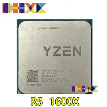для AMD Ryzen 5 1600 R5 1600 3.2 ГГц б/у GAMING Zen 0.014 Шестиядерный двенадцатипоточный процессор мощностью 65 Вт YD1600BBM6IAE разъемом AM4