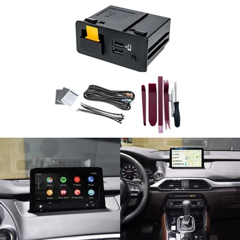 Для Apple Carplay Android Auto USB Aux Адаптер Концентратор Комплект для модернизации Mazda 2 Mazda 3 Mazda 6 CX-3 CX-5 MX5 TK78-66-9U0C