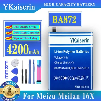 Для аккумулятора Meizu 4200 мАч BA872 BA872 BA 872 для телефона Meizu Meilan 16X новейшего производства высококачественный аккумулятор с номером отслеживания