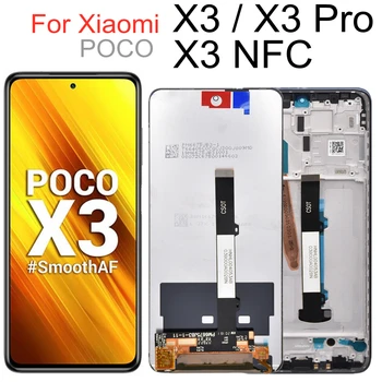 Для дисплея Xiaomi POCO X3 ЖК-дисплей Дигитайзер для POCO X3 Pro NFC ЖК-дисплей Запасные части M2007J20CG дисплея