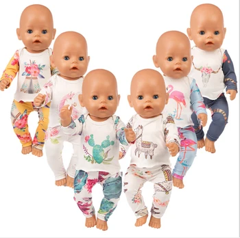 Досуг Кукла Одежда Подходит 17 дюймов 43 см Кукла Одежда для Born Baby Кукла Одежда Костюм Для Ребенка День Рождения Фестиваль Подарок