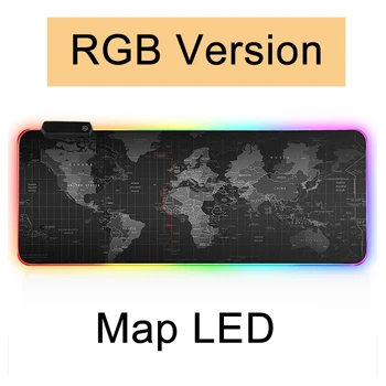 Игровой коврик для мыши RGB Коврик для мыши Gamer Большой настольный коврик с подсветкой Компьютерная светодиодная ковровая поверхность для Mause Ped Xl Настольный протектор