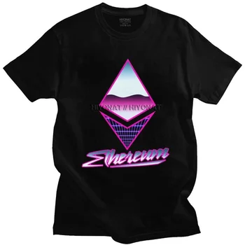 Классическая футболка 80-х годов в стиле ретро Ethereum, мужская футболка с коротким рукавом, криптовалюта, криптовалюта, футболка, уличная футболка, хлопковая футболка, подарок
