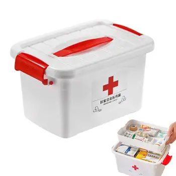 Коробка для хранения лекарств Контейнеры для хранения лекарств Коробки для путешествий Органайзер для хранения домашних лекарств большой емкости