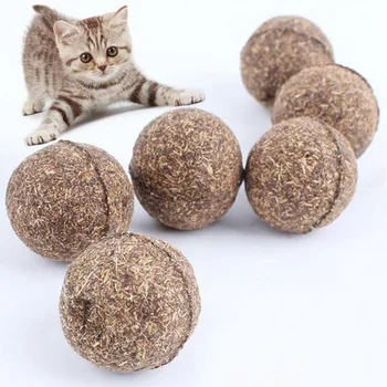  кошка натуральная кошачья мята съедобный шарик мята игрушка для кошки котенок лечение ментоловым вкусом кошки игрушки для котят домашние животные принадлежности для кошек