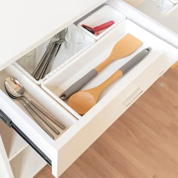 Кухонный органайзер Выдвижной нож Вилка Ложка Разделение и сортировка посуды Ящик для хранения кухни Хранение и организация
