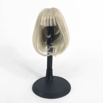 льняные короткие волосы с челкой Аксессуары для кукол Парик в стиле Бобо Окружность головы 16-20 см Подходит для 1/6 1/4 BJD / SD Кукольный парик