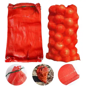 Многоразовый сетчатый мешок для овощей Сетчатый мешок для сбора урожая Многоразовые сетчатые мешки для лука Дышащий овощ для дома для лука