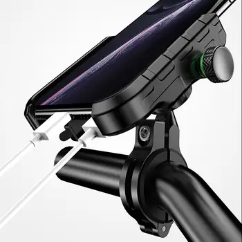  Мотоциклетный держатель для телефона USB 3.0 Зарядное устройство Рама из алюминиевого сплава для автомобилей 12 В 24 В Многофункциональное ударопрочное зарядное устройство для мобильного телефона