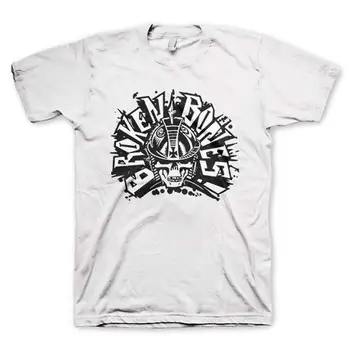 Мужская футболка с логотипом Broken Bones Classic Skull Logo Средняя белая