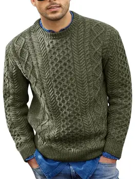 Мужской свитер Осень и зима Новая мода Тренд Пуловер Повседневный свитер большого размера