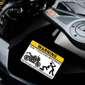 Наклейки с предупреждением о мотоцикле Наклейки из ПВХ для мотоциклов Наклейки без прикосновения Украшения для мотоциклов для защиты общественной парковки