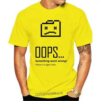 Новая футболка Oops для мужчин, женщин или унисекс 404 ошибка Geek Computer Funny Crush Извините(1)