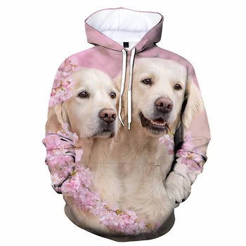Новейший Лабрадор Ретривер 3D Толстовка с капюшоном Личность Мода Домашнее животное Собака Мужчины Женщины Весело Повседневный Хип-хоп пуловер Толстовка с капюшоном