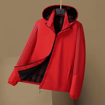 Новое поступление Мода Весна и Осень Мужская Отдельная Шапка Куртка Свободный Повседневный Пальто с капюшоном Плюс Размер LXL2XL3XL4XL5XL6XL7XL8XL