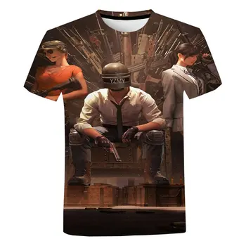 Новый PUBG 3d печать футболки летняя мода повседневная футболка с круглым вырезом мужчина женщина с короткими рукавами уличная одежда оверсайз топы