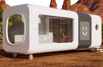 Новый дизайн сборного дома из легкой стали для дома из стеклянных контейнеров для курорта и лагеря